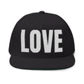 LOVE- Embroidered Flat Bill Snapback