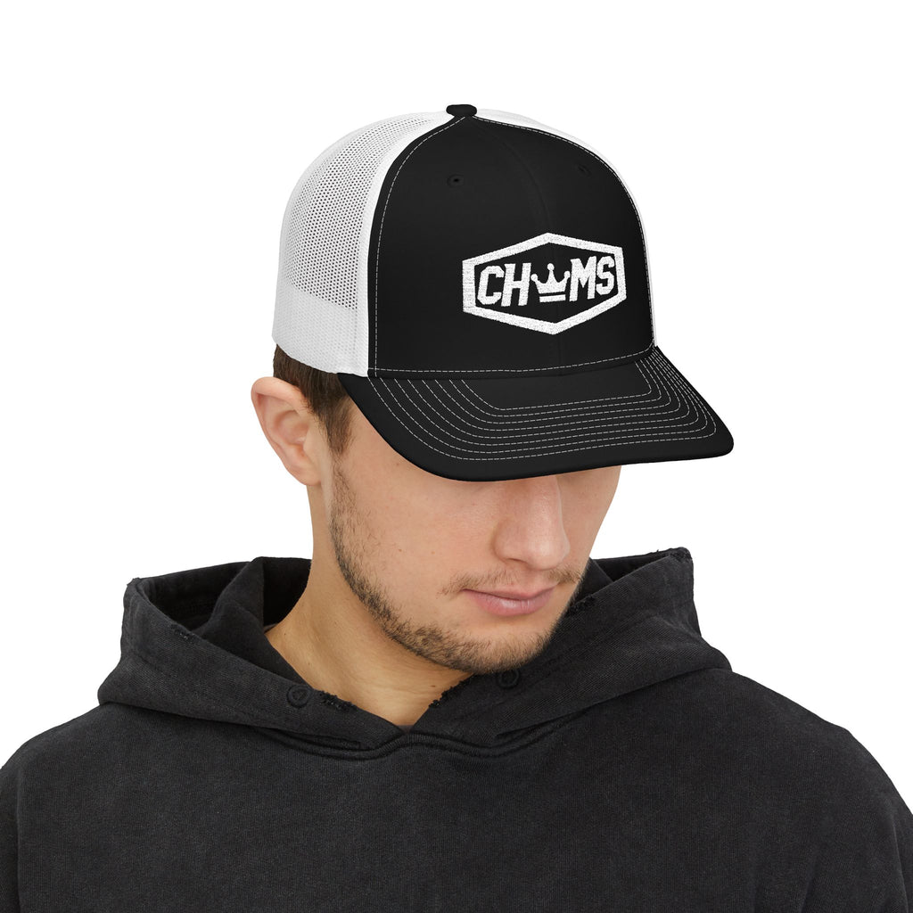 CHUMS Logo- Embroidered Snapback Trucker Hat