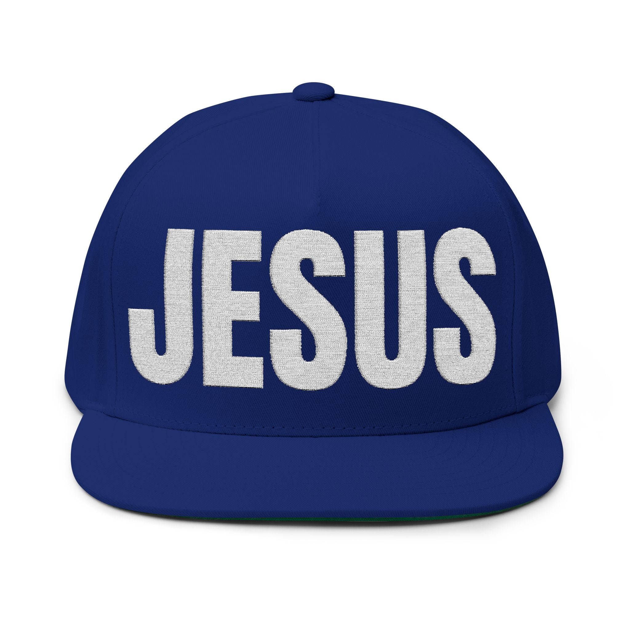 JESUS- Embroidered Flat Bill Snapback