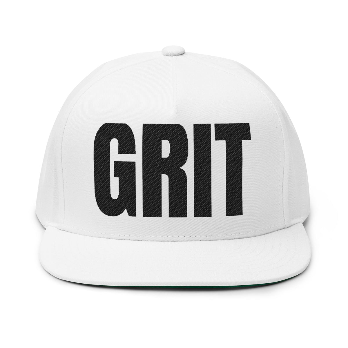 GRIT- Embroidered Flat Bill Snapback