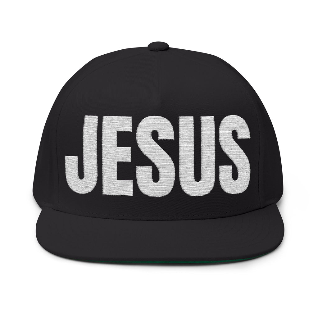 JESUS- Embroidered Flat Bill Snapback