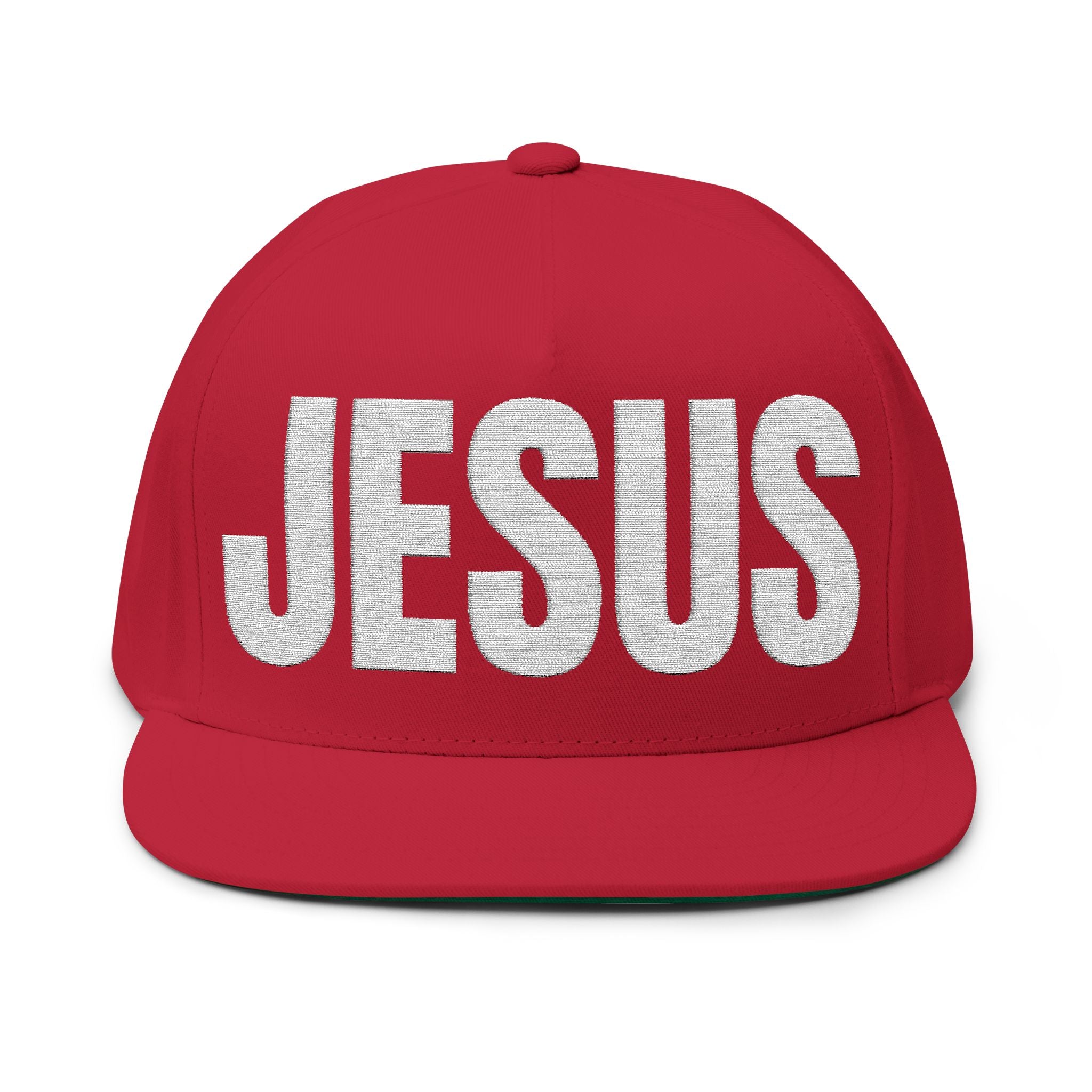 JESUS- Embroidered Flat Bill Snapback