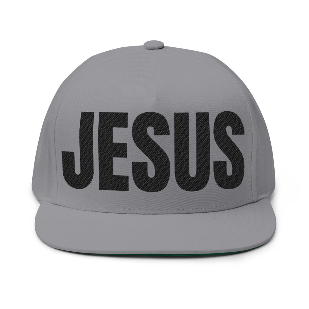 JESUS- Embroidered Flat Bill Snapback