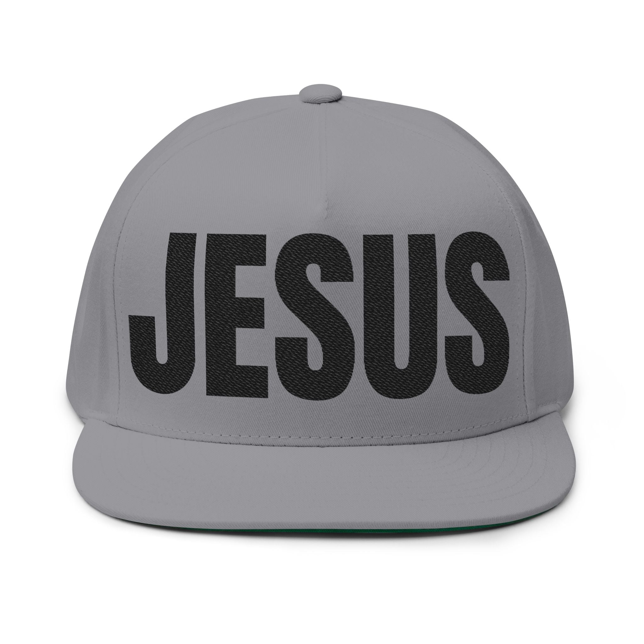 JESUS- Embroidered Flat Bill Snapback