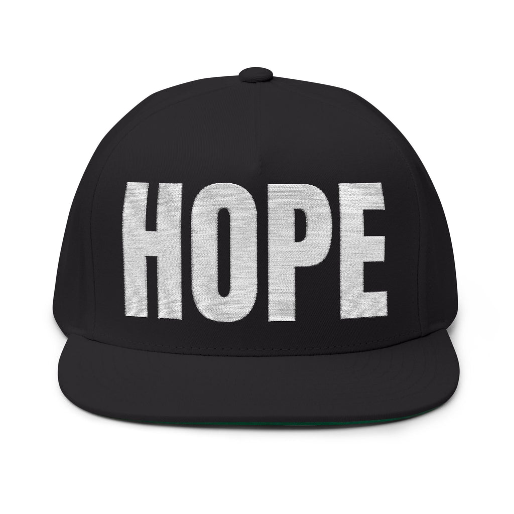 HOPE- Embroidered Flat Bill Snapback