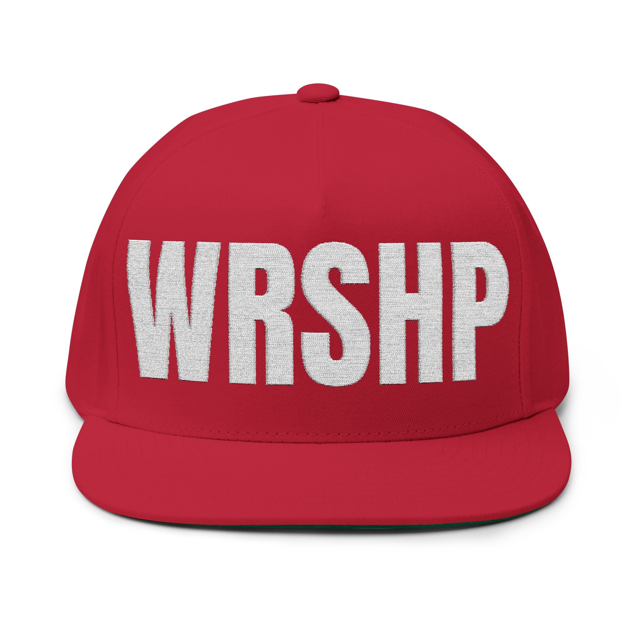 WRSHP- Embroidered Flat Bill Snapback