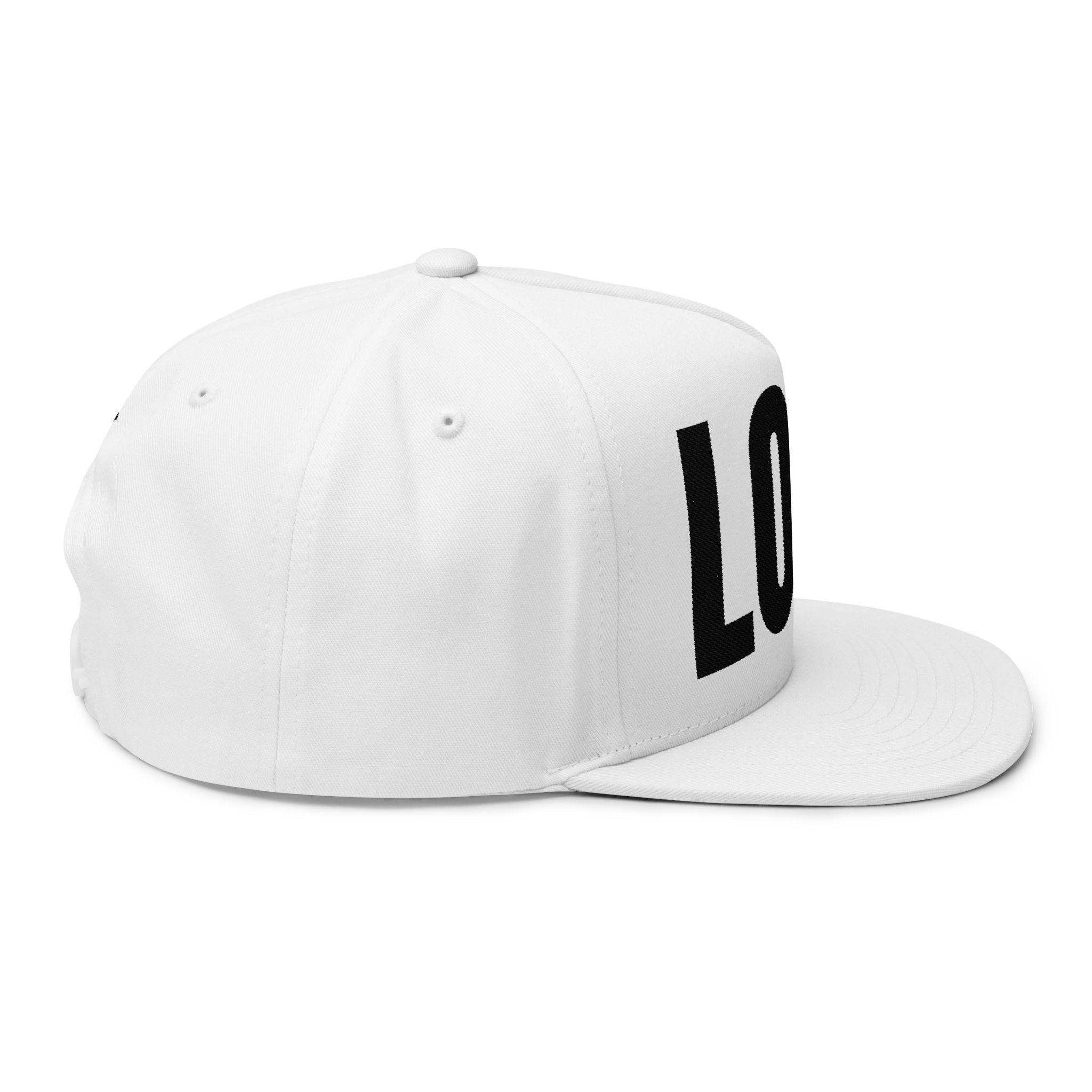 LOVE- Embroidered Flat Bill Snapback
