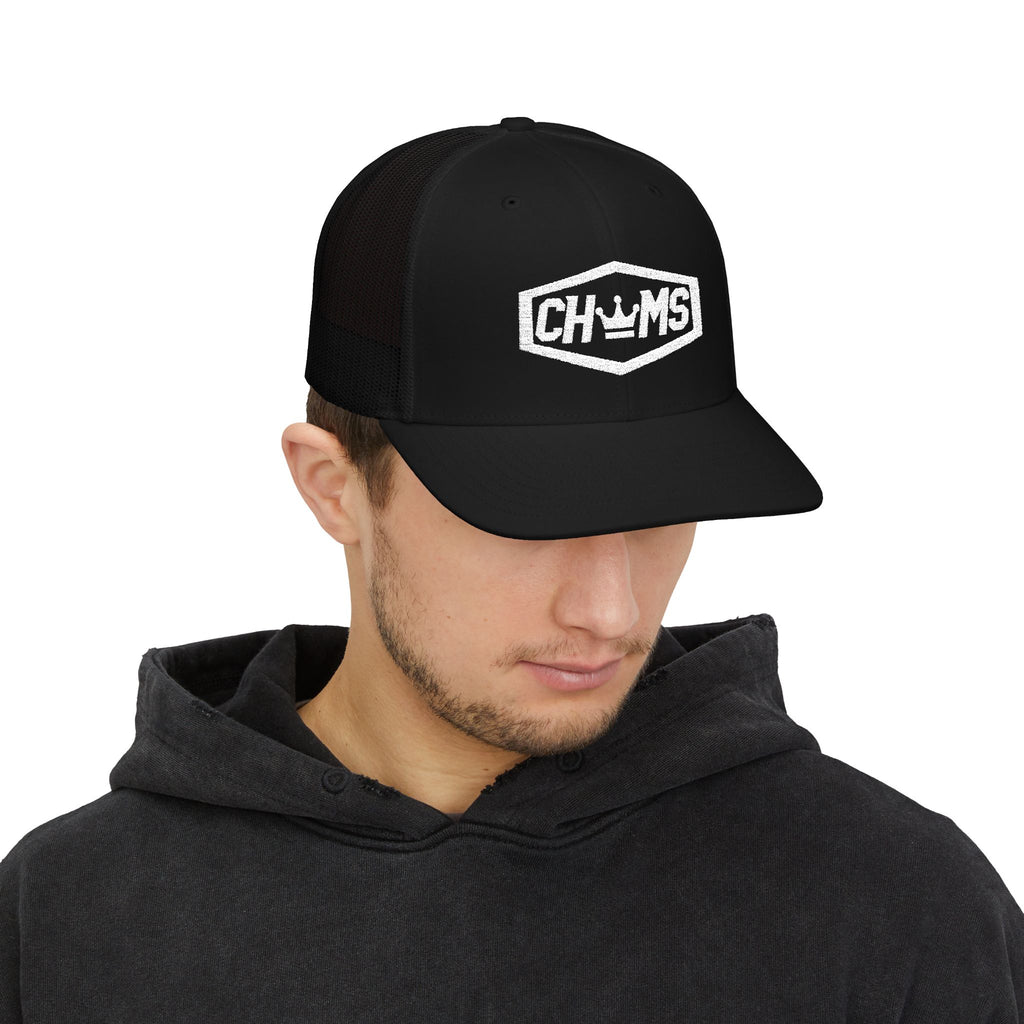 CHUMS Logo- Embroidered Snapback Trucker Hat