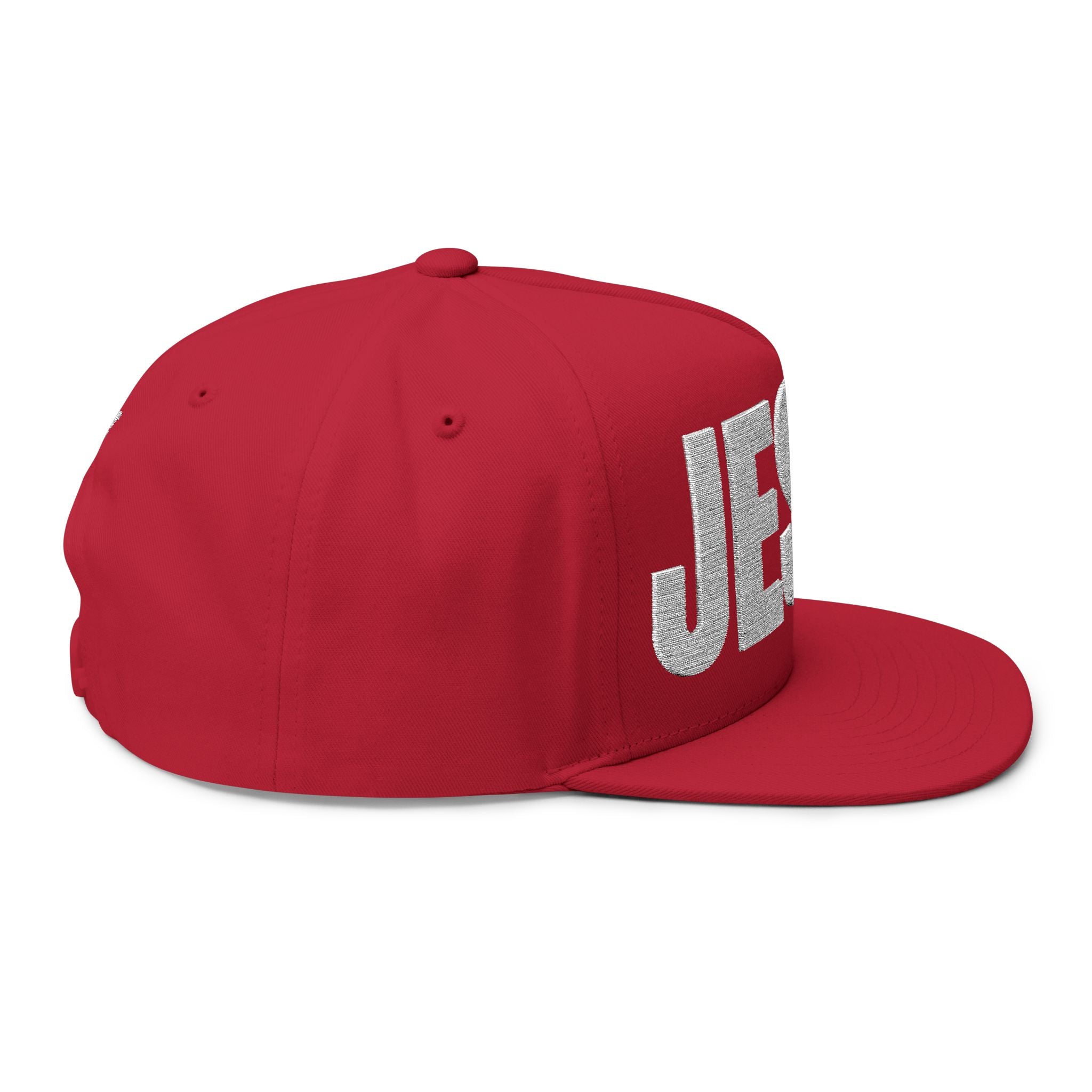 JESUS- Embroidered Flat Bill Snapback