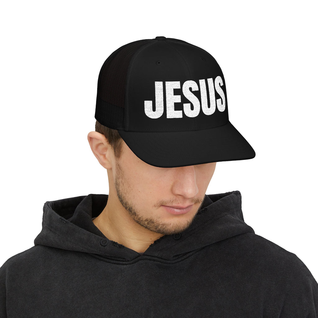 JESUS- Embroidered Snapback Trucker Hat