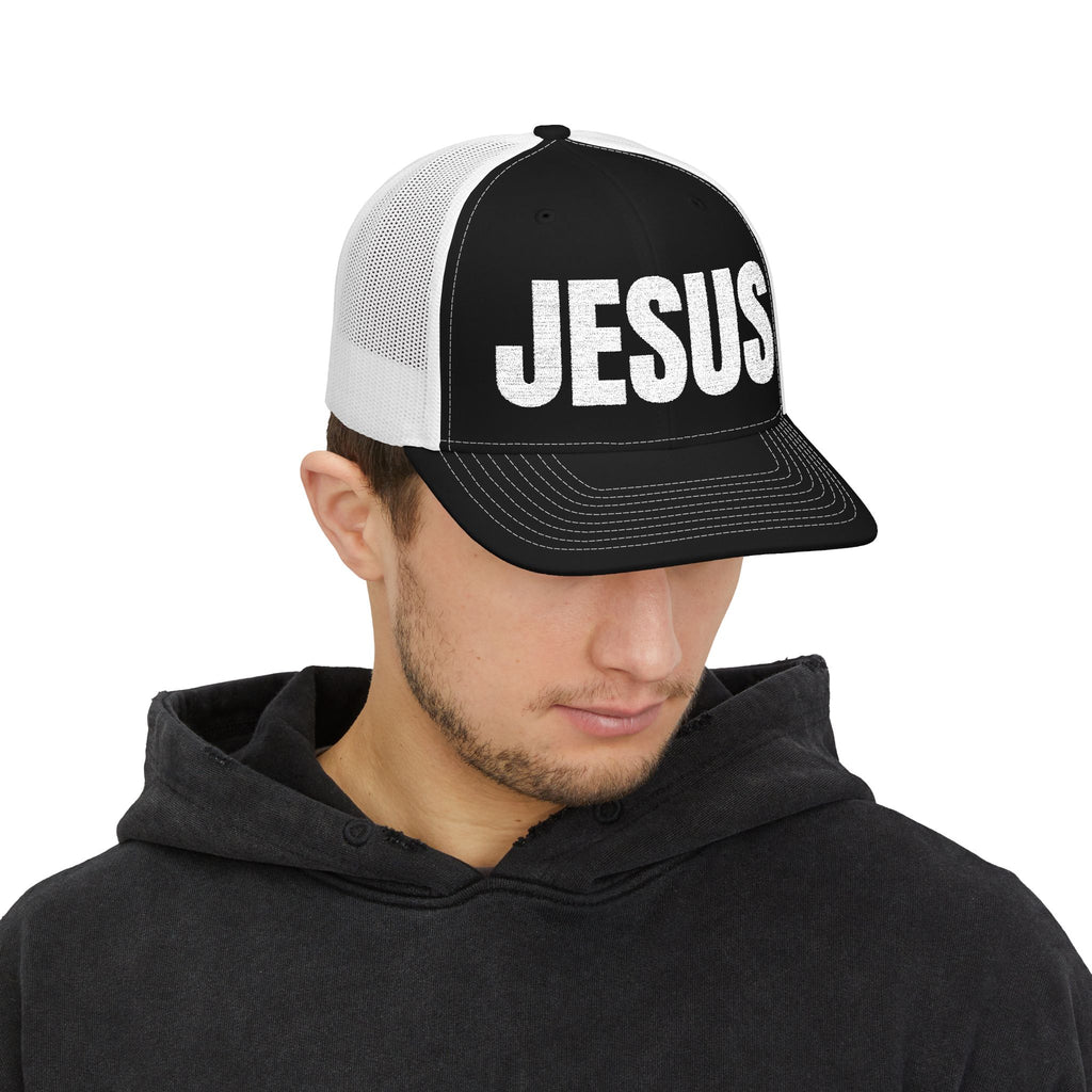 JESUS- Embroidered Snapback Trucker Hat