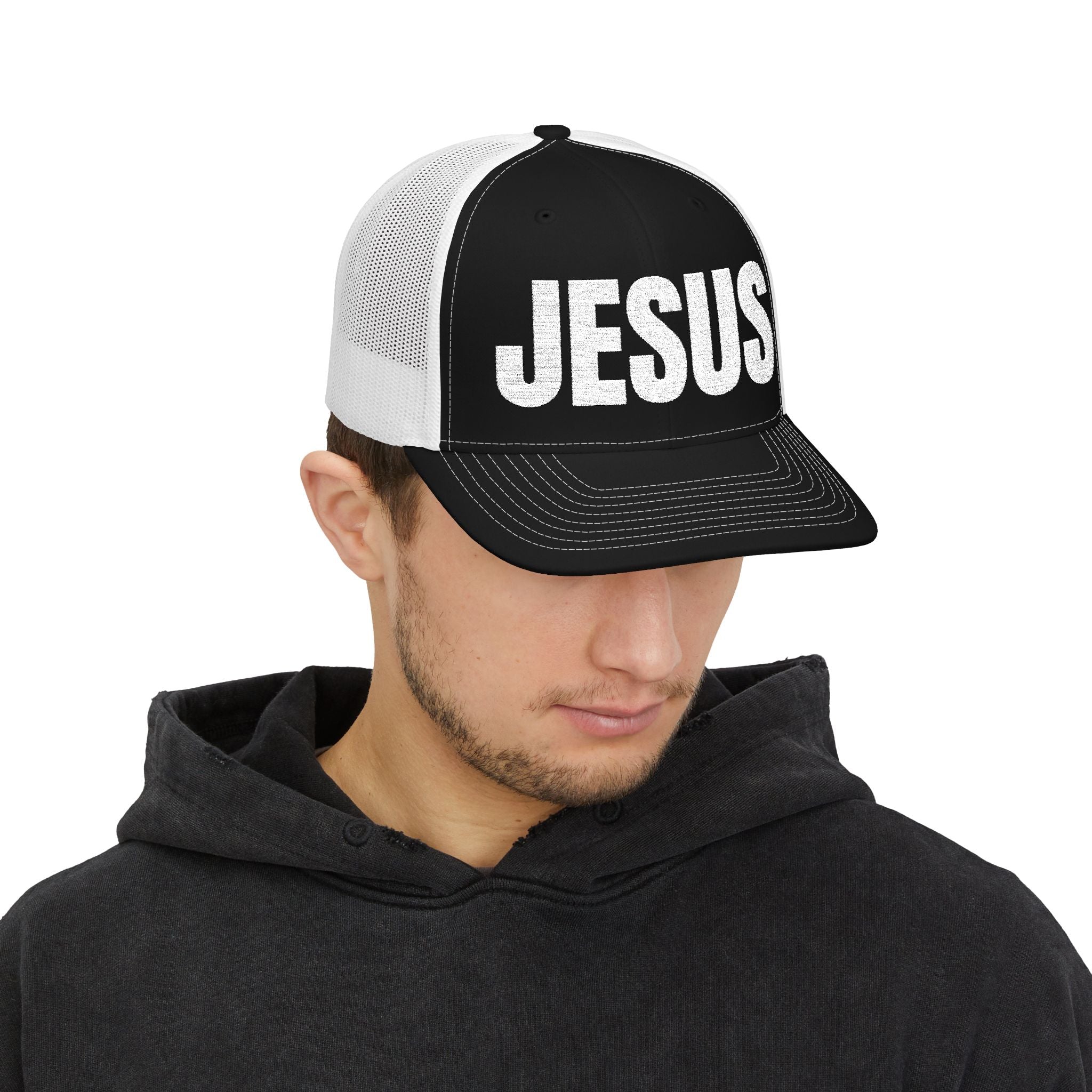 JESUS- Embroidered Snapback Trucker Hat