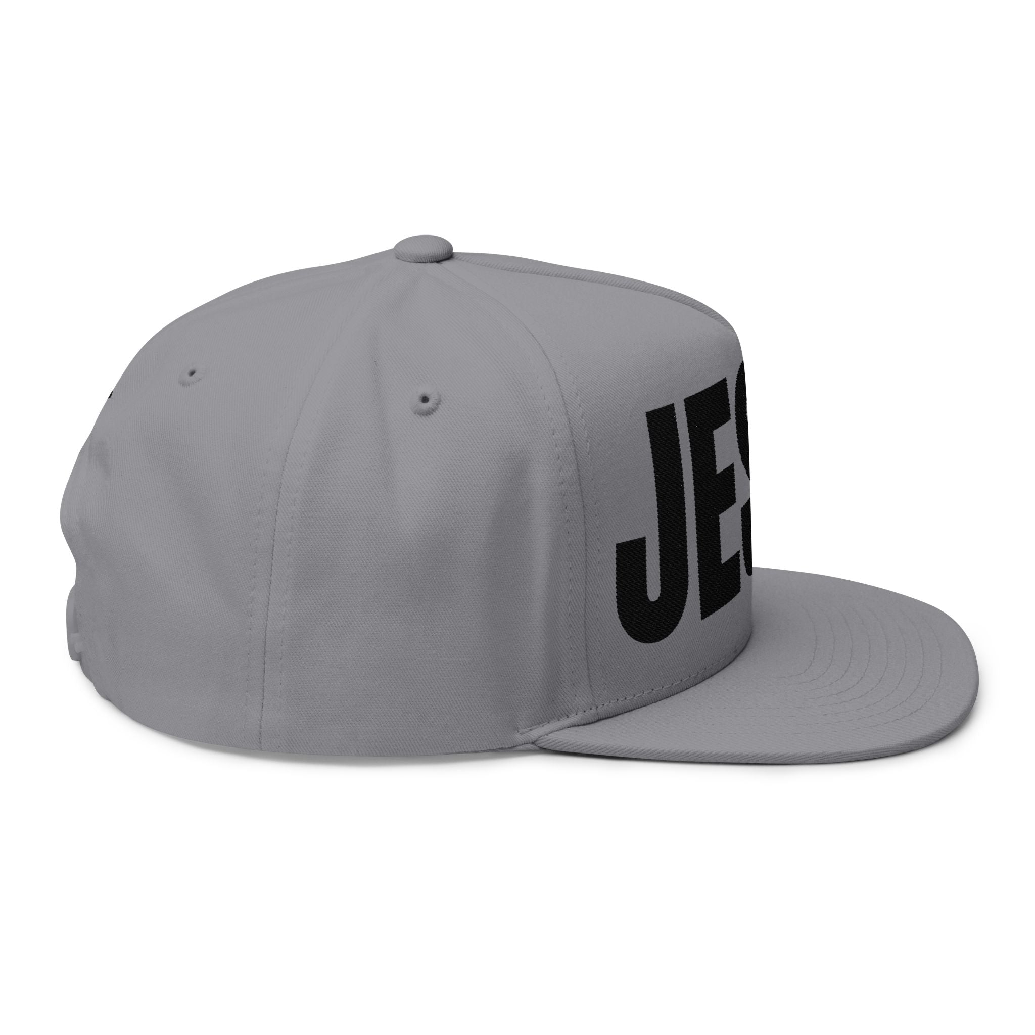JESUS- Embroidered Flat Bill Snapback