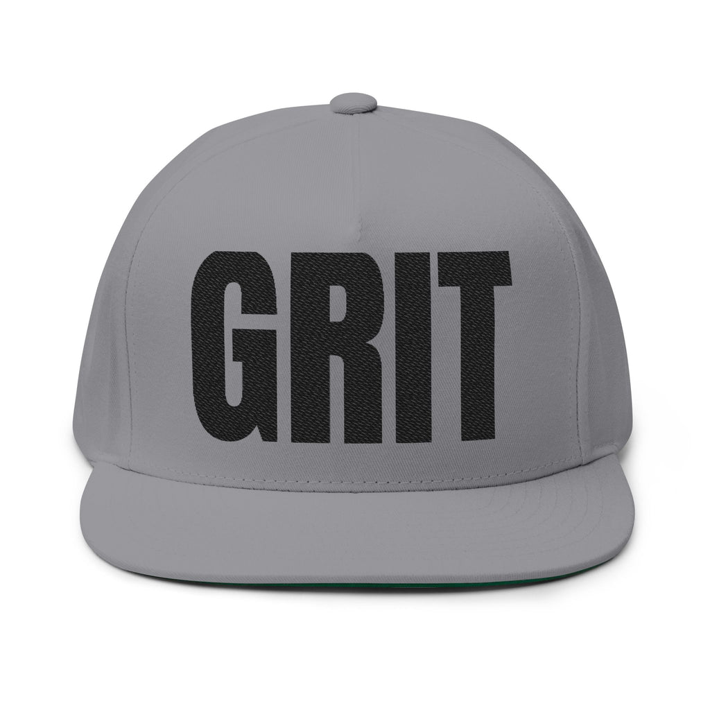 GRIT- Embroidered Flat Bill Snapback
