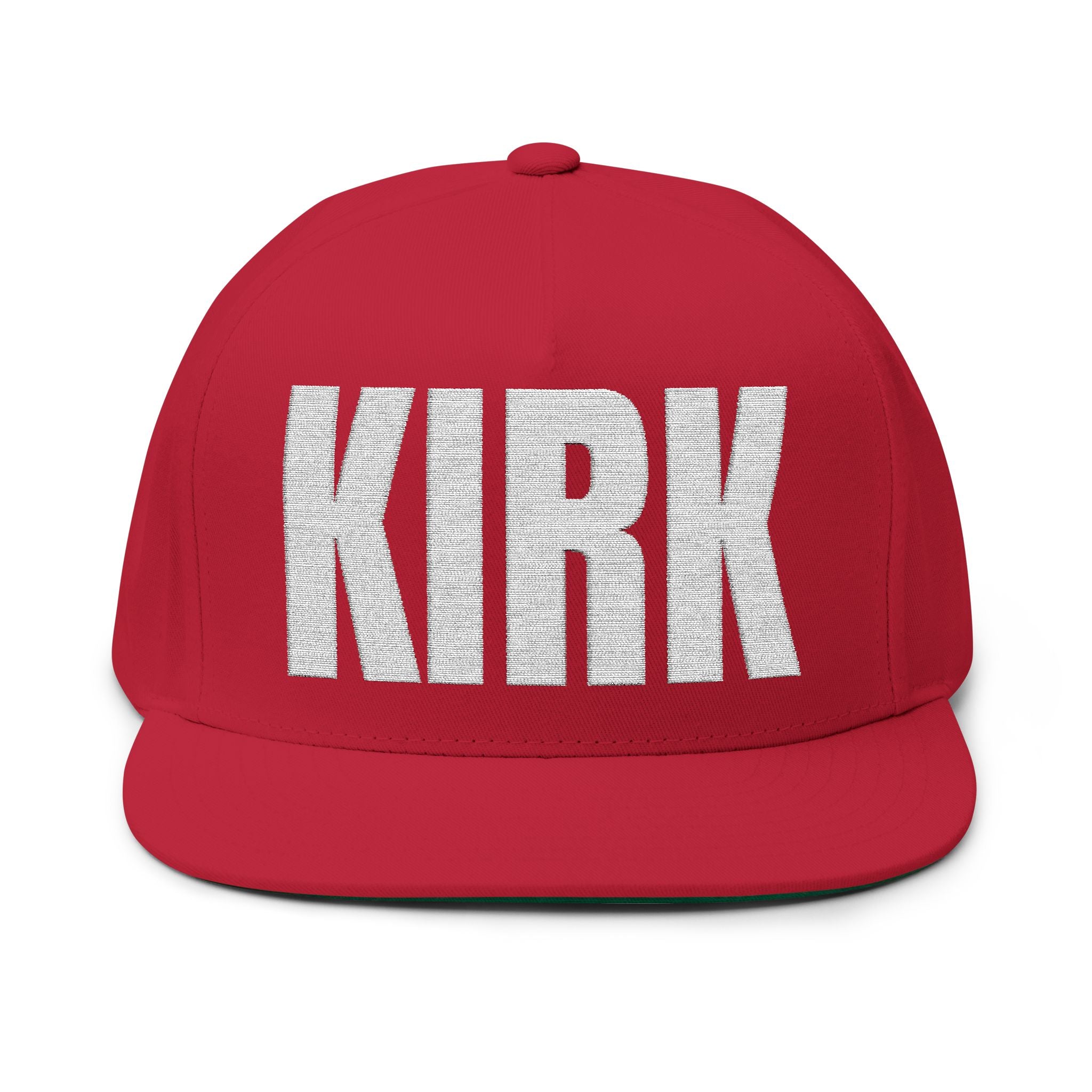 KIRK- Embroidered Flat Bill Snapback