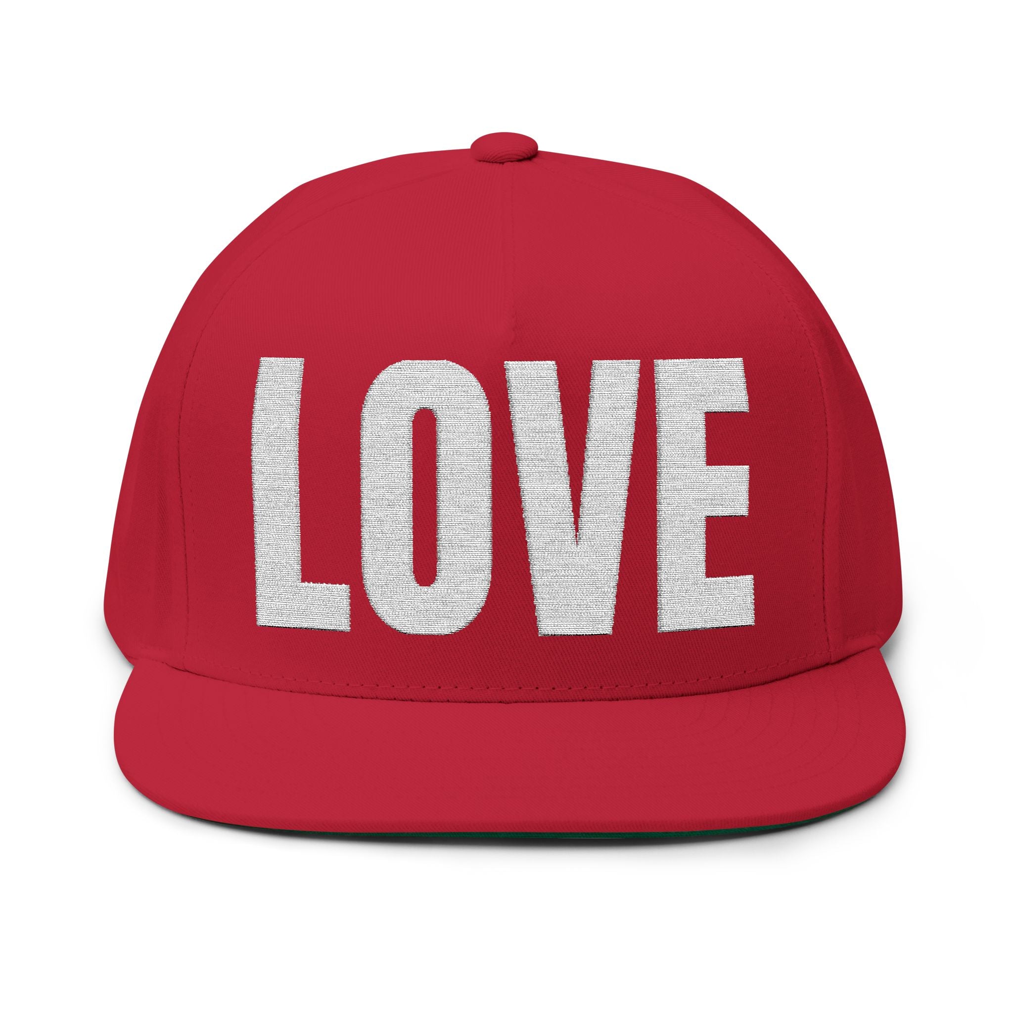 LOVE- Embroidered Flat Bill Snapback