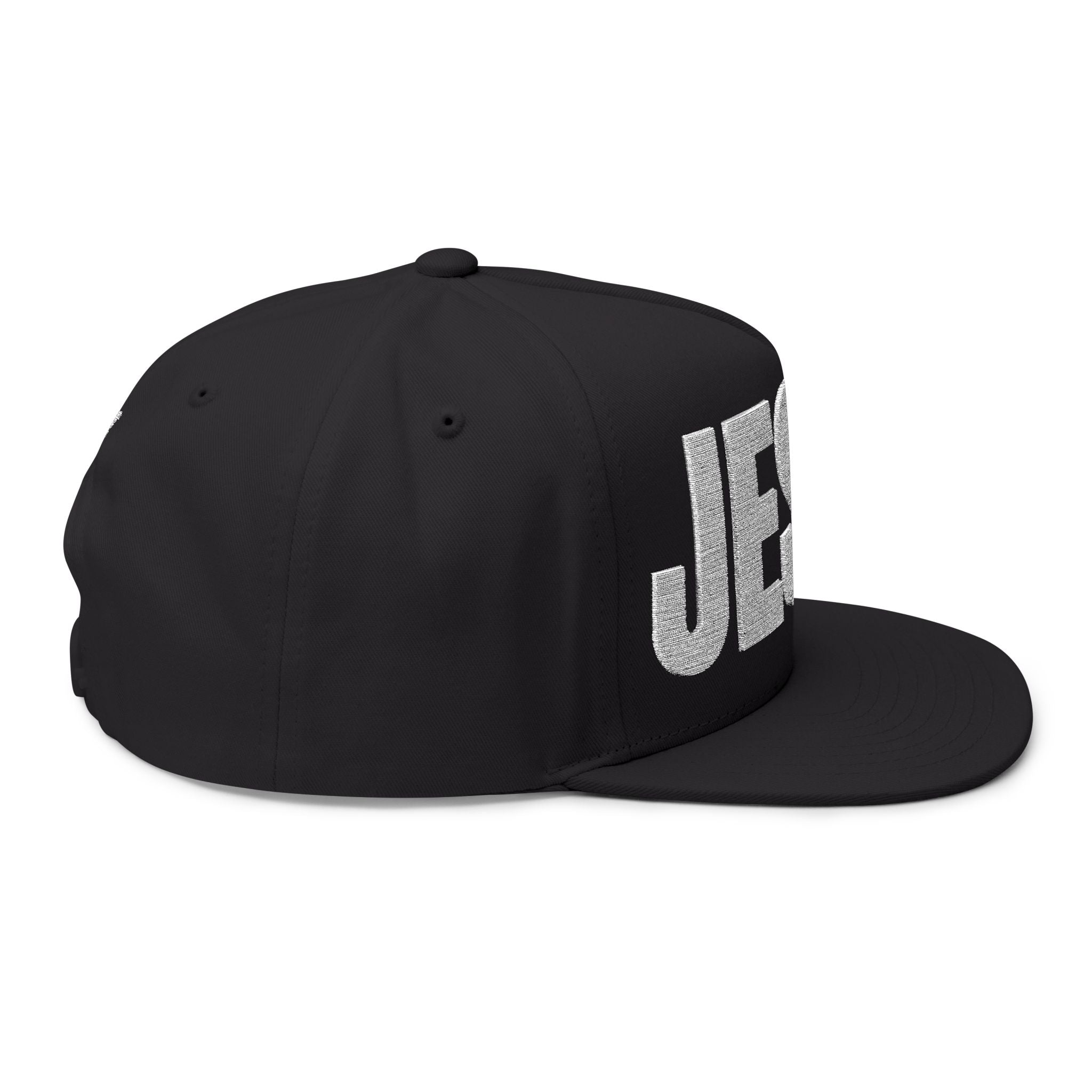 JESUS- Embroidered Flat Bill Snapback