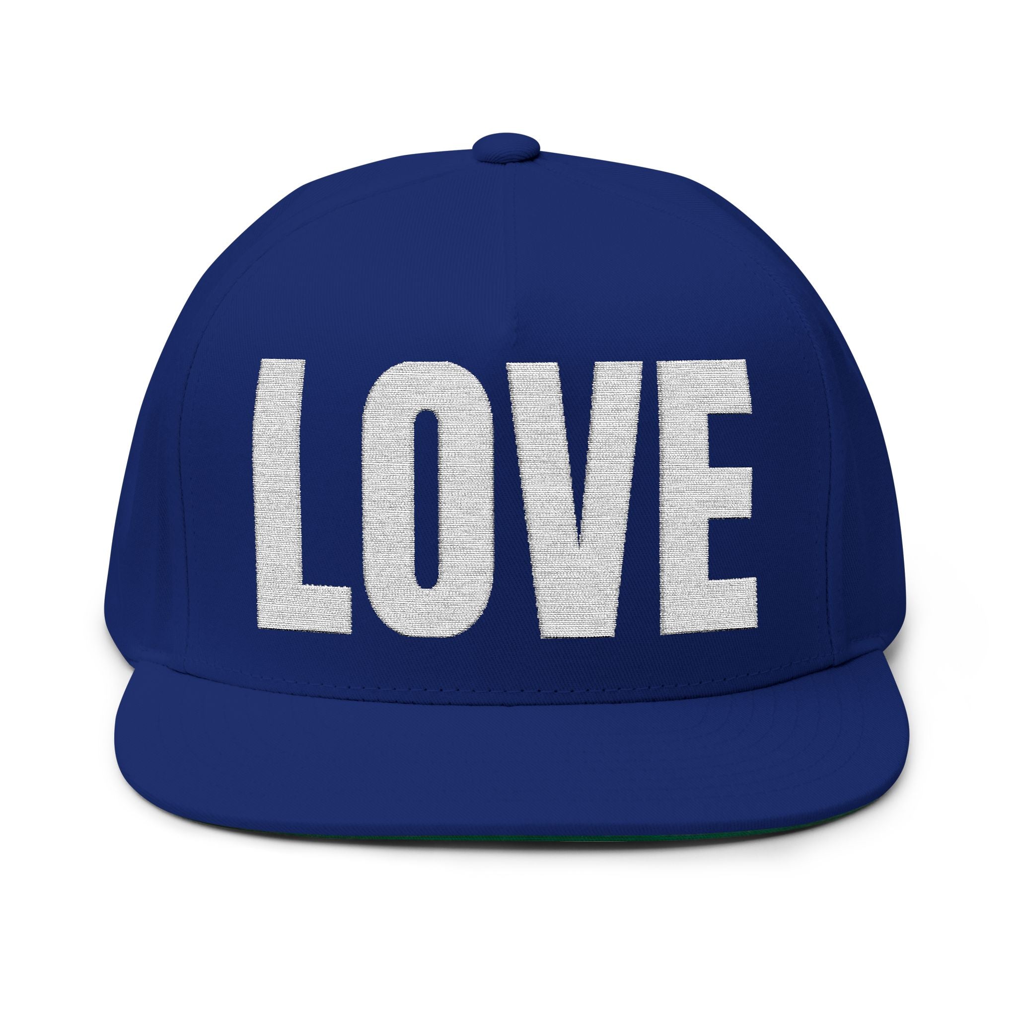 LOVE- Embroidered Flat Bill Snapback